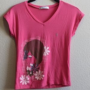 Vintage Italian Hot pink t-shirt